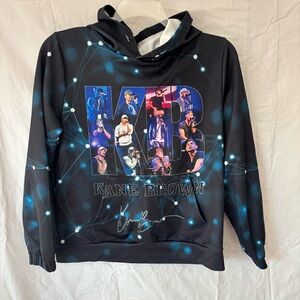 Kane Brown Collection Concert graphic signed sweatshirt hoodie SZ L NWOT